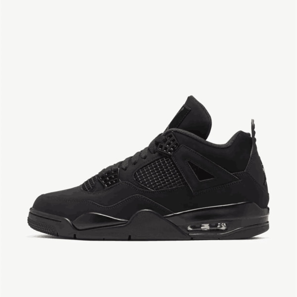 Air Jordans 4 Retro Black Cat för män och kvinnor Original AJ4 Sneakers 36