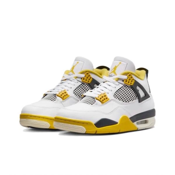 Air Jordan 4 Retro Vivid Sulfur för män och kvinnor Original AJ4 Sneakers 39