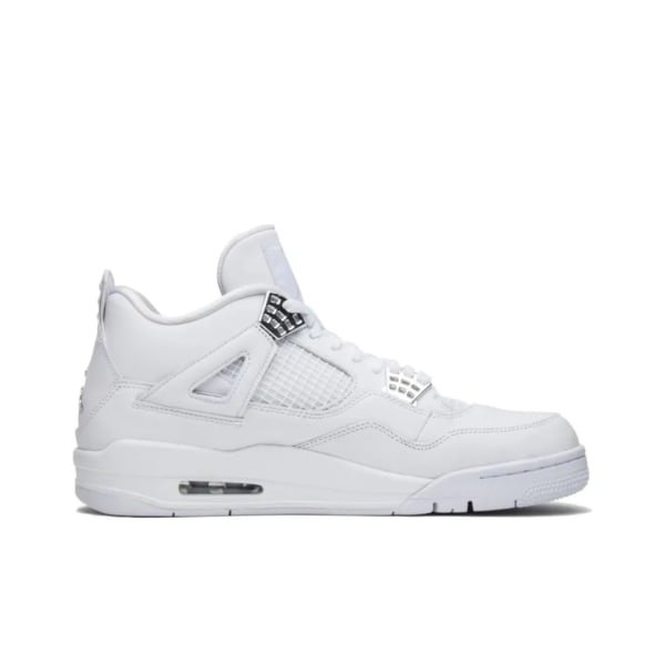 Air Jordan 4 Retro Metallic Silver för Män och Kvinnor AJ4 37.5