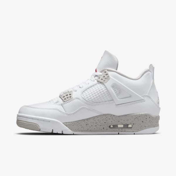 Air Jordans 4 Retro Tech White för män och kvinnor Original AJ4 Sneakers 36
