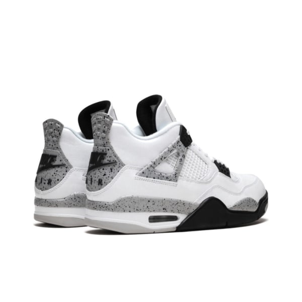 Air Jordans 4 Retro vit cement för män och kvinnor Original AJ4 Sneakers 36