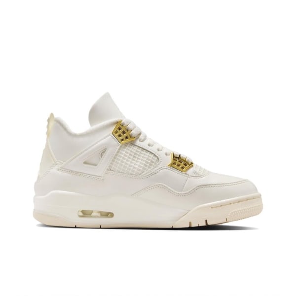 Air Jordan 4 Retro Metallic Gold för män och kvinnor Original AJ4 Sneakers 38