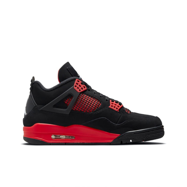 Air Jordans 4 Retro Red Thunder för män och kvinnor Original AJ4 Sneakers 38.5