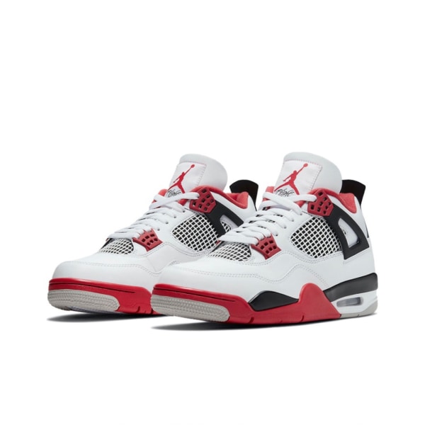 Air Jordan 4 Retro Fire Red för Män och Kvinnor Original AJ4 Sneakers 39