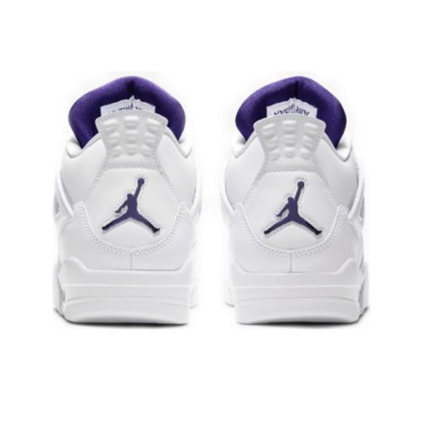 Air Jordans 4 Retro Metallic Lila för män och kvinnor Original AJ4 Sneakers 36