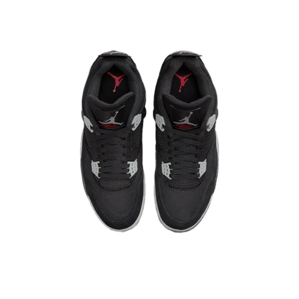 Air Jordans 4 Retro svart canvas för män och kvinnor AJ4 36