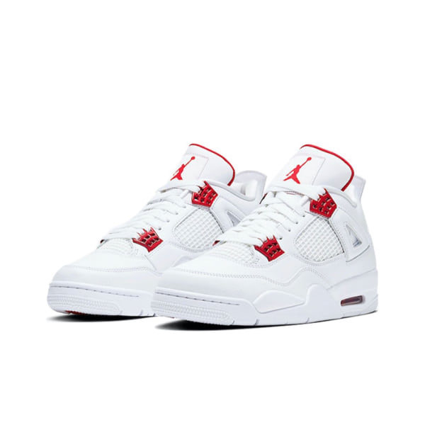 Air Jordans 4 Retro Metallic Röd för män och kvinnor Original AJ4 Sneakers 37.5