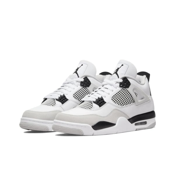 Air Jordan 4 Retro Military Black för Män och Kvinnor Original AJ4 Sneakers 41