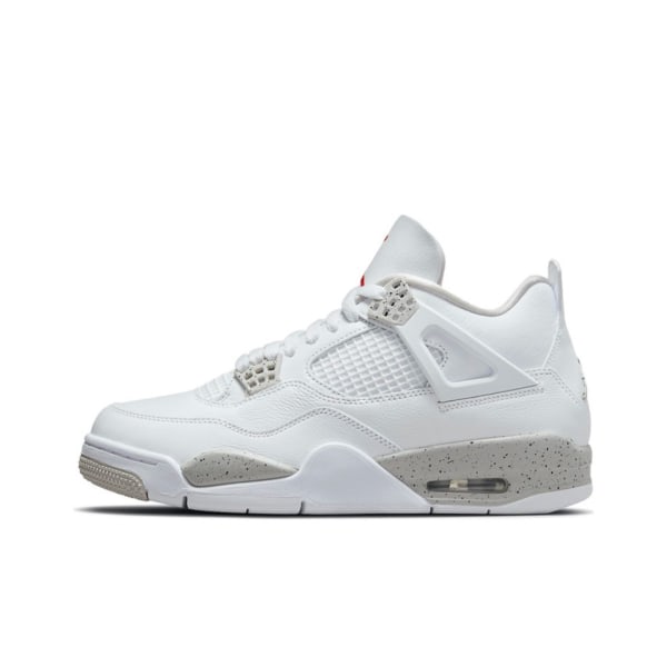 Air Jordan 4 Retro Tech White för Män och Kvinnor Original AJ4 Sneakers 37.5