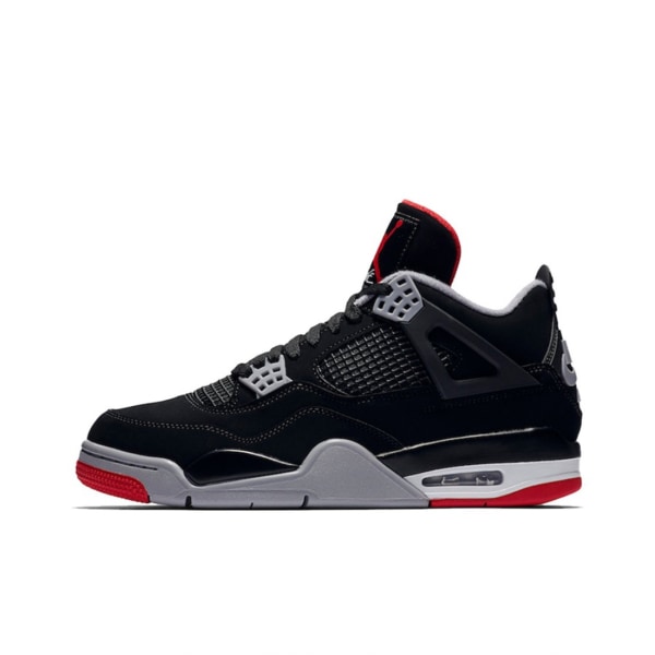 Air Jordans 4 Retro Bred för män och kvinnor AJ4 Sneakers 36