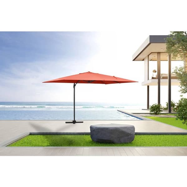 Ude parasol "Sun 4" - 3 x 4 m - Rød Röd