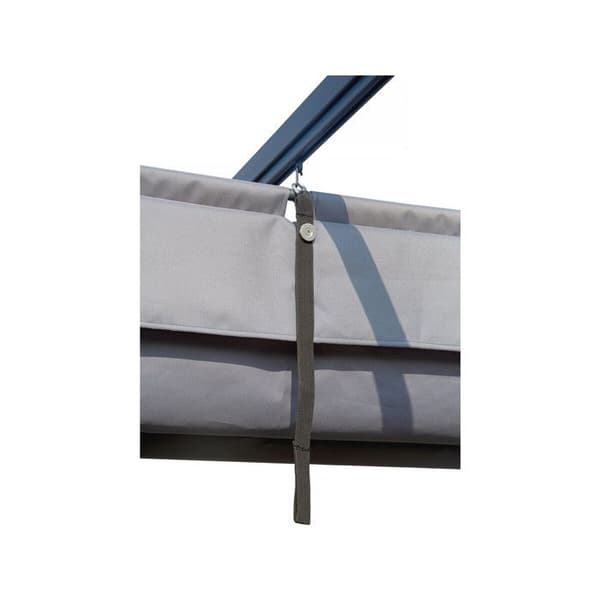 Metallpergola med infällbart tak - 3 x 4 m - Grafitgrå antracit