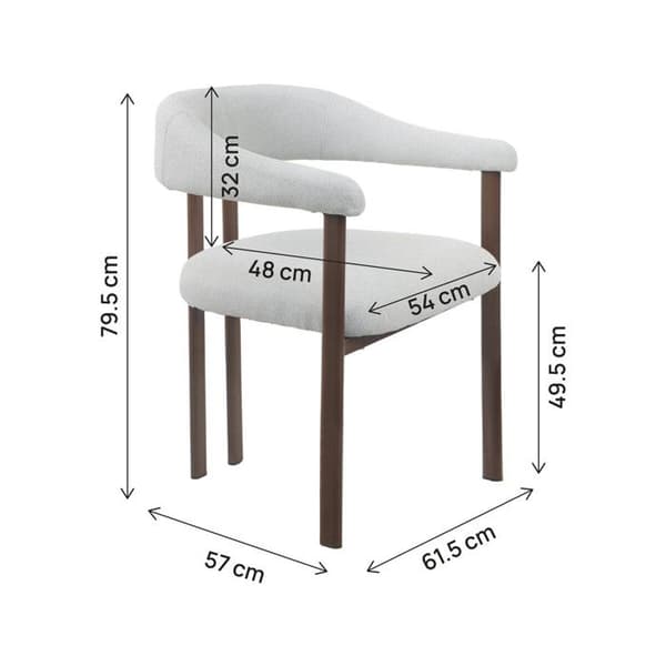 Set med 2 matstolar i träimitation "Serelia" - Ljusgrå Ljusgrå.