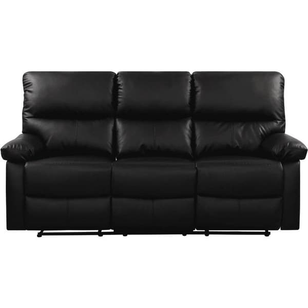 Relax sofa "Lincoln" - 197 x 89 x 103 cm - 3 pladser - Sort svart