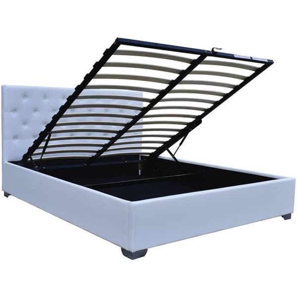 Dobbelt seng med opbevaring "Tino" - 160 × 200 cm - Hvid Vit