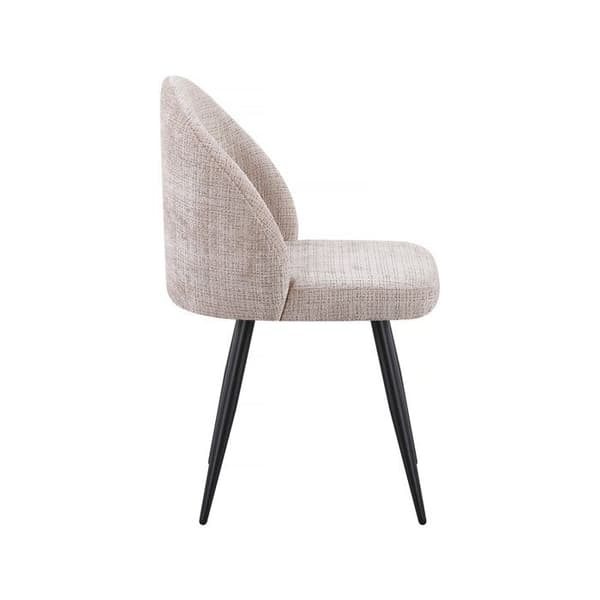 Sæt med 2 stofstole "Samuel" - 53 x 51 x 82 cm - Beige Mörk beige