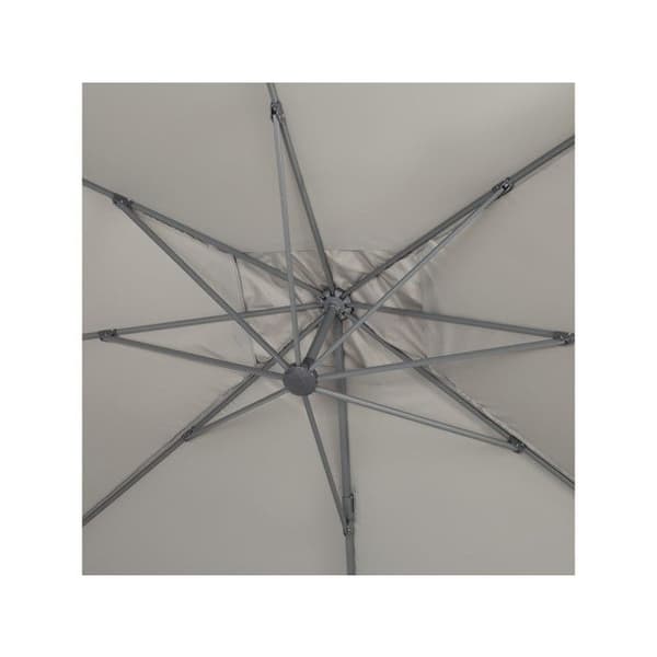Parasol trädgård av aluminium "Sun 4" - Rektangulär - 3 x 4 m - Grå - Vikter ingår Grå