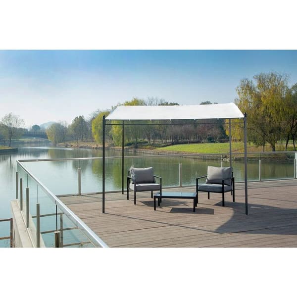 Skrå metalpergola - 3 x 2,5 m - Beige beige