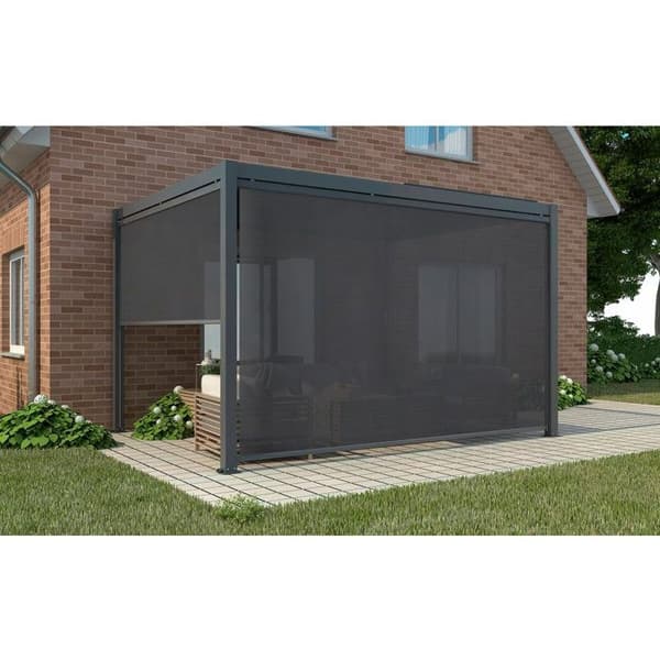 Butik bioklimatisk pergola - 367 x 208 cm - Antracitgrå Grå