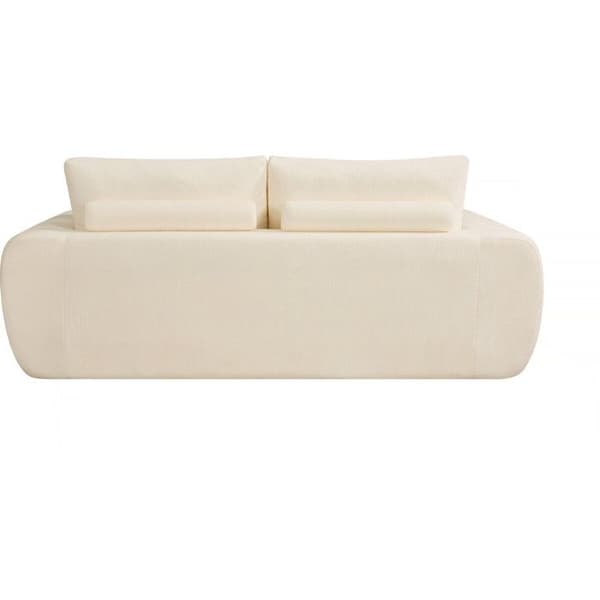 Rät soffa i tyg stil bubble "Léonie" - 3 platser - Beige beige