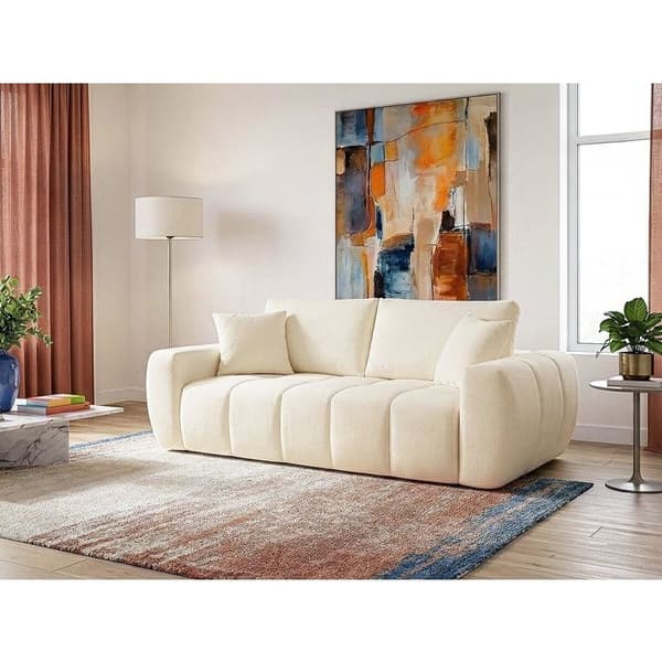 Sofa i stof i bubble-stil "Léonie" - 3 pladser - Beige beige