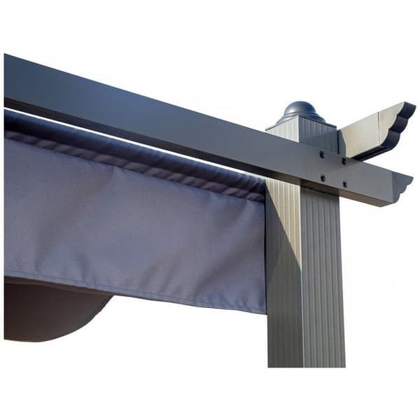 Aluminiumpergola med infällbart tak - 3 x 4 m - Antracitgrå antracit