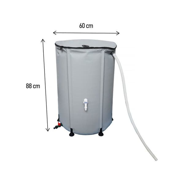 Fleksibel PVC vandopsamler 250 L - Grå Grå
