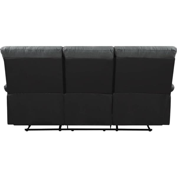 Relax sofa "Lincoln" - 3 pladser - Sort / Mørkegrå Svart/Mörkgrå