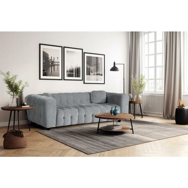 Sofa i chenille stof "Vendome" - 3 pladser - Grå Grå