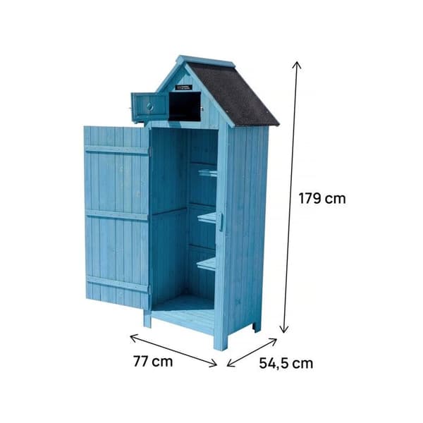 Havemøbel "Cabanon" - 77 x 54.5 x 179 cm - Himmelblå Blå.