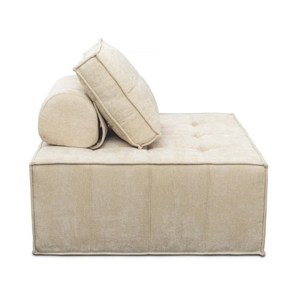 Sæt med 3 modulære stofstole "Velluto" - Beige beige