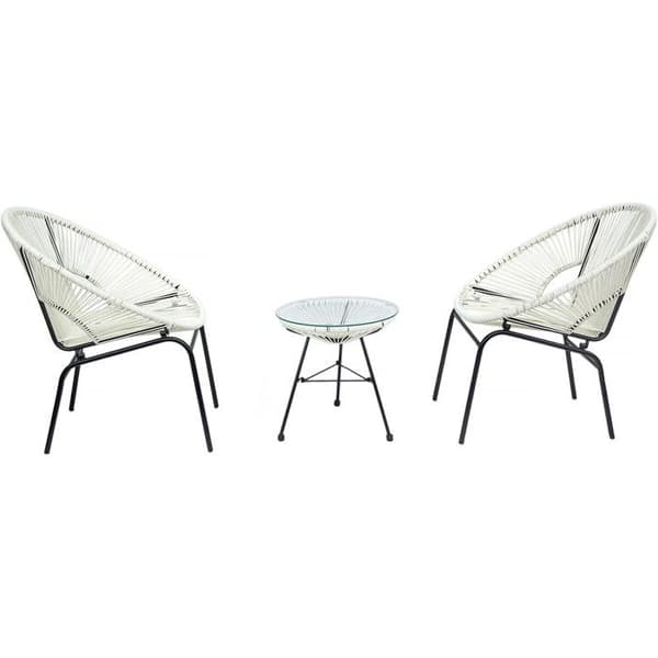 Acapulco trädgårdssalong "Poli" - 2 platser - Vit Vit