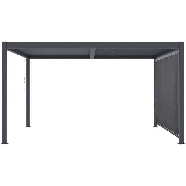 Bioklimatisk pergola med aluminiumsmarkise "Windsor" - 3 x 4 m - Grå Grå
