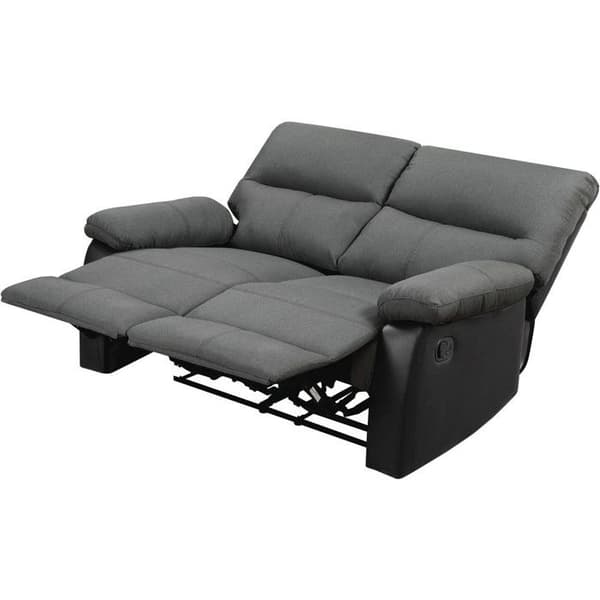 Relax sofa "Lincoln" - 147 x 89 x 103 cm - 2 pladser - Sort / Mørkegrå Svart/Mörkgrå