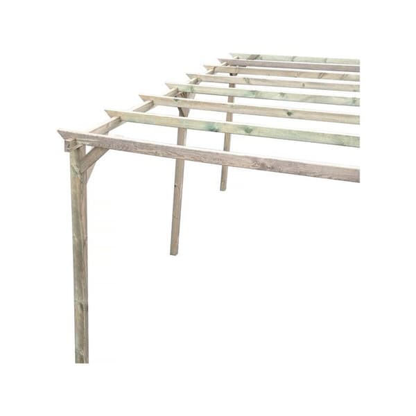 Carport til bil i træ "Sunny" 3 x 5 m kastanj