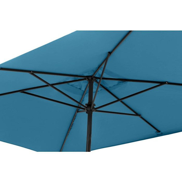 Rektangulær hængende parasol "Sol 2" - 2 x 3 m - Blå Blå.