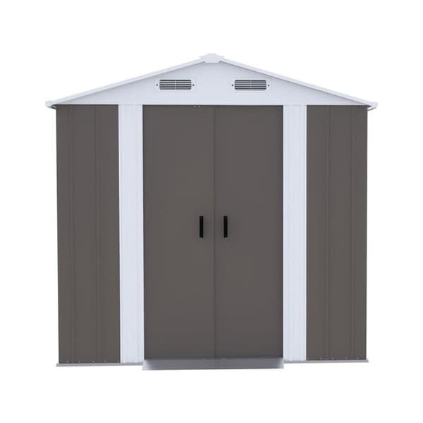 Trädgårdsbod i metall "Dallas" - 4,12 m² - Taupe Mol
