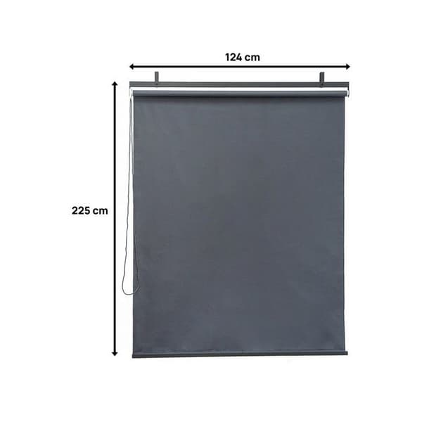 Set med 3 utdragbara pergolastänger - 124 x 225 cm - Antracitgrå Grå