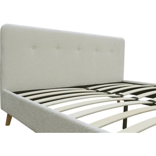Linned boucle "Nemo" - 140 x 190 cm - Creme Grädde