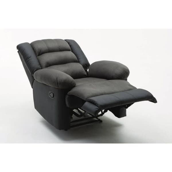 Relax stol "Buckingham" - 85 x 93 x 100 cm - Sort / Mørkegrå svart