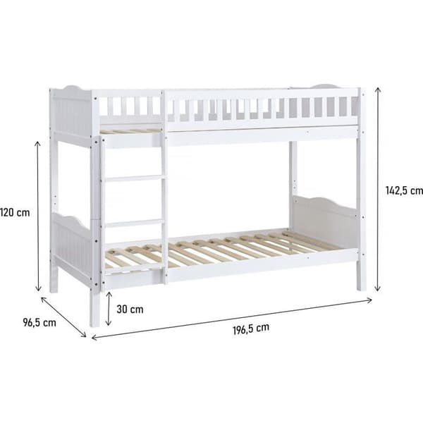 Köksö för barn "Gabriel" - Trä - Vit - 90 x 190 cm Vit