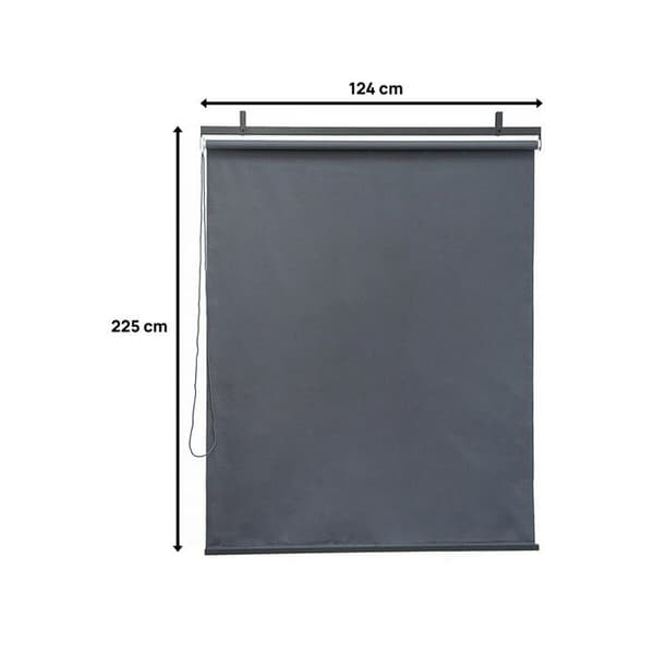 Set med 2 utdragbara pergolastänger - 124 x 225 cm - Antracitgrå Grå