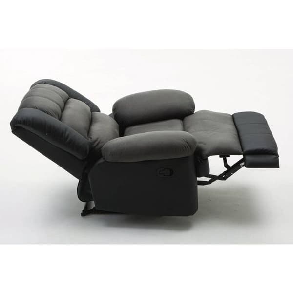 Relax stol "Buckingham" - 85 x 93 x 100 cm - Sort / Mørkegrå svart