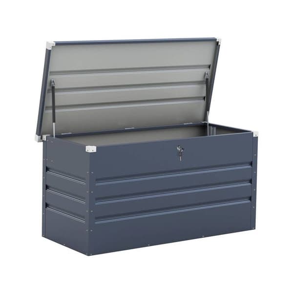 Metallinen puutarhasäilytys "Store" - 371L - 132 x 61 x 60 cm - Harmaa Grå