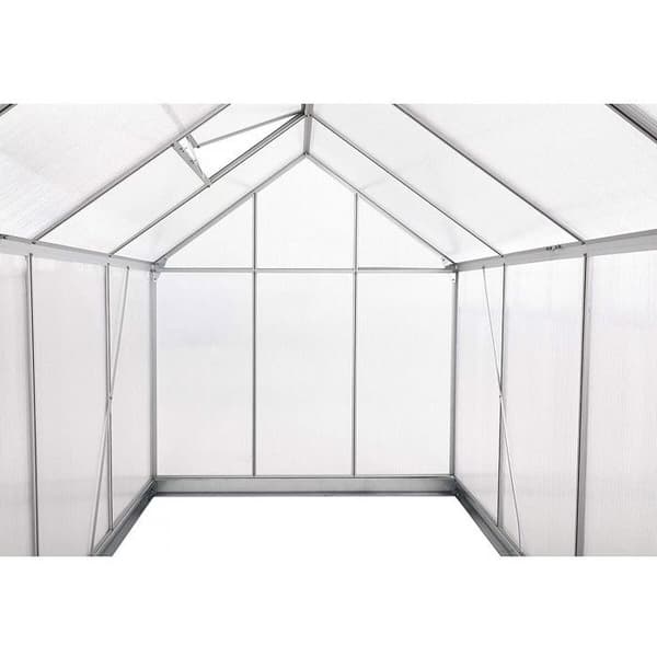 Polycarbonat drivhus 250 x 190 x 195 cm "Basilic" - 4,75 m² - Grå