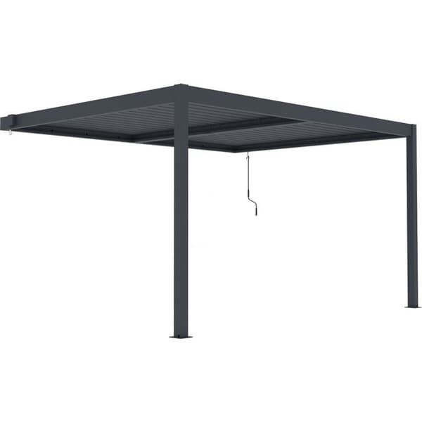 Aluminiumpergola "Windsor" - Mörkgrå - 3 x 4 m Kolgrå