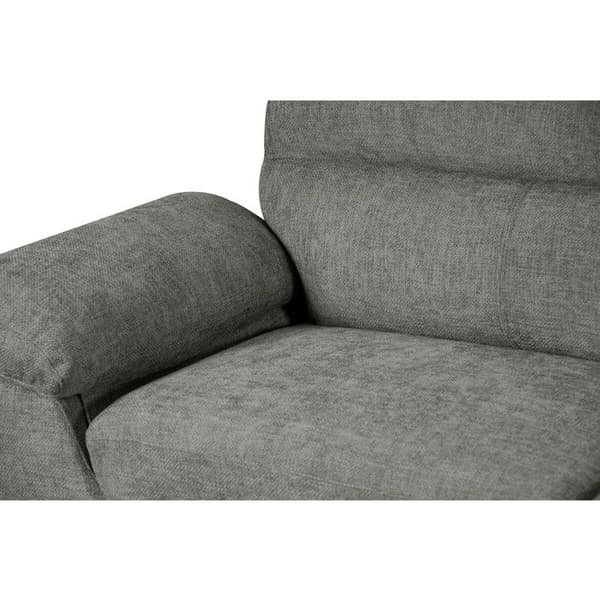 Fast stofsofa "Dallas" - 210 X 88 X 90 cm - 3 pladser - Grå Grå