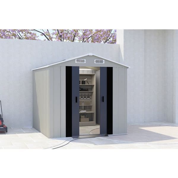 Metallskjul "Nebraska" - 4,12 m² - Beige beige