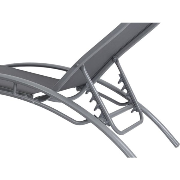 Aluminium solbad "Beauty" - Phoenix - Mørkegrå / Sølv - Sæt af 2 Grå
