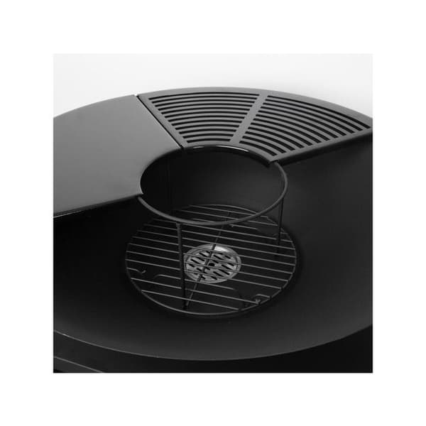 Grill plancha brasero med pizzaovn "Maréchal" - Ø 81 cm - Sort